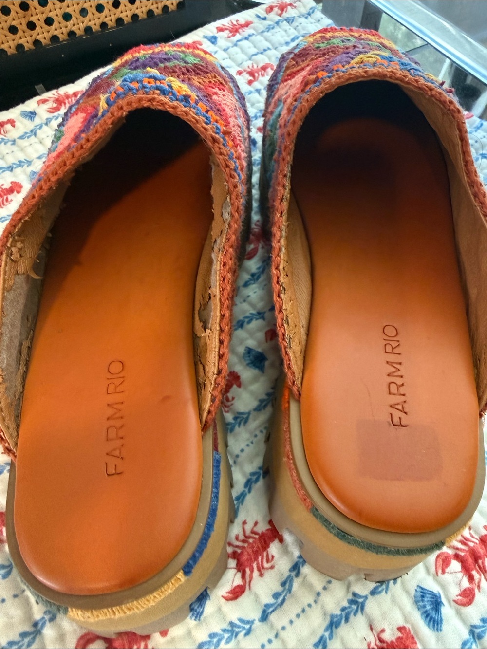 FARM Rio Multicolor Crochet Platform Mules - Picture 8 of 10